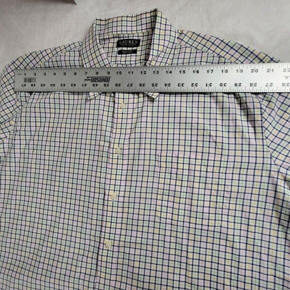 Lauren Ralph Lauren Mens Stretch Fabric Regular Fit Checkered Shirt 3XL - Picture 6 of 8
